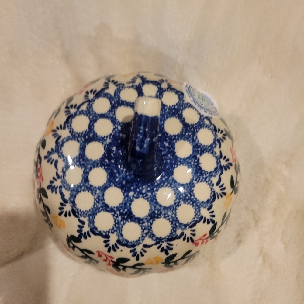 Polish Pottery Pumpkin 6 inch